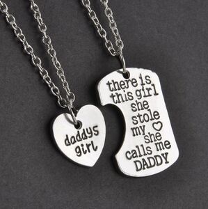 5 For $25✨️New 2 Piece Dog Tag Boyfriend Girlfriend Necklace "Daddy's Girl"